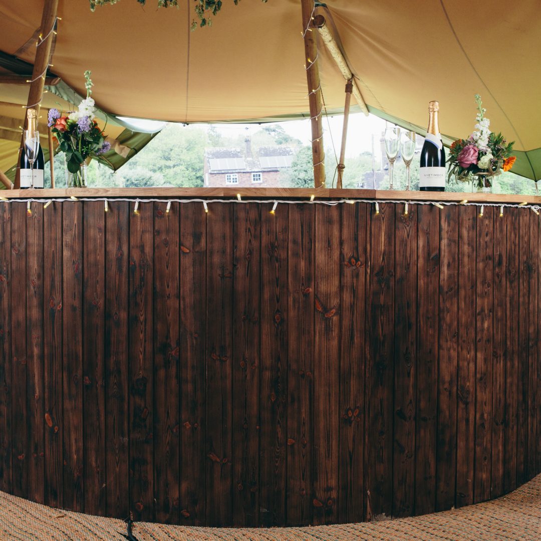 wooden circular bar